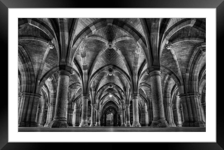 Glasgow University Cloisters Framed Mounted Print by George Robertson