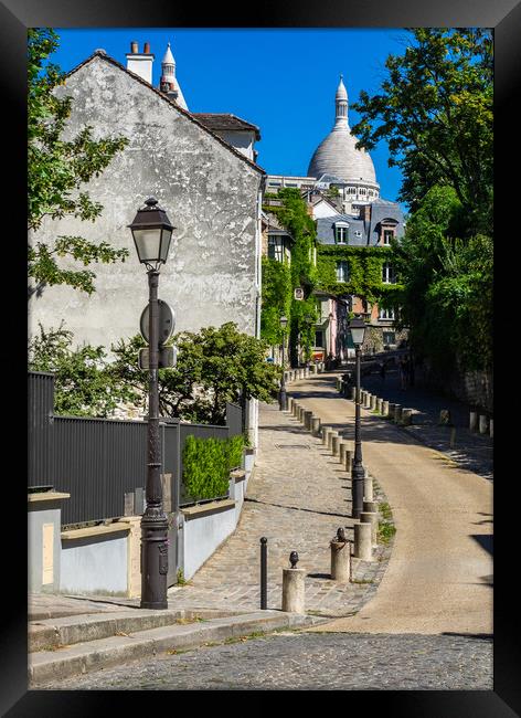 Looking up towards  Sacre Couer  Framed Print by George Robertson