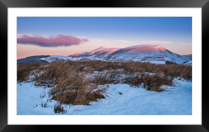 Winter Sunrise on Skiddaw Framed Mounted Print by George Robertson