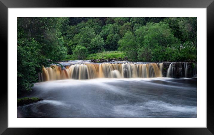 Wain Wath Waterfalls in Swaledale Framed Mounted Print by George Robertson