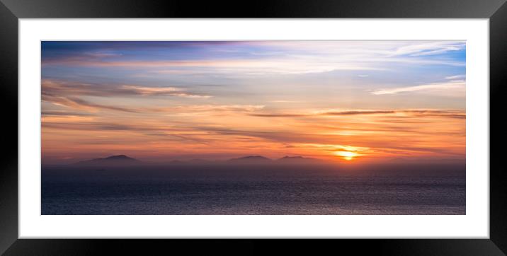 Sunset over the Western Isles Framed Mounted Print by George Robertson