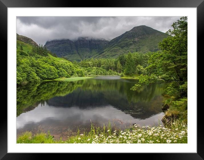 Glencoe Lochan Framed Mounted Print by George Robertson