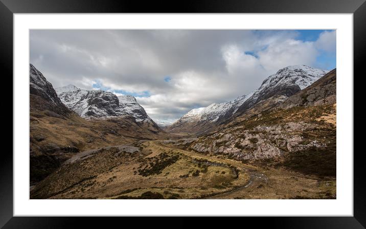 The Old road in Glenoce Framed Mounted Print by George Robertson