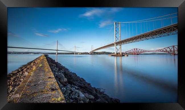 The Bridges over the Forth Framed Print by George Robertson