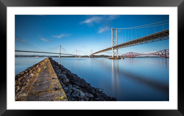 The Bridges over the Forth Framed Mounted Print by George Robertson
