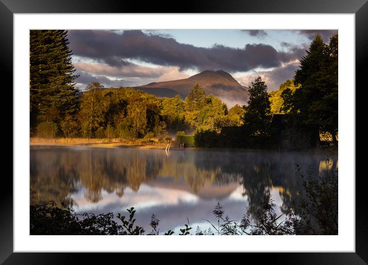 Reflections of Ben Lomond in Loch Ard Framed Mounted Print by George Robertson