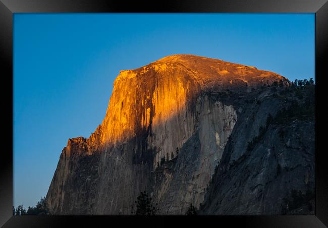 Last light on Half Dome Framed Print by George Robertson