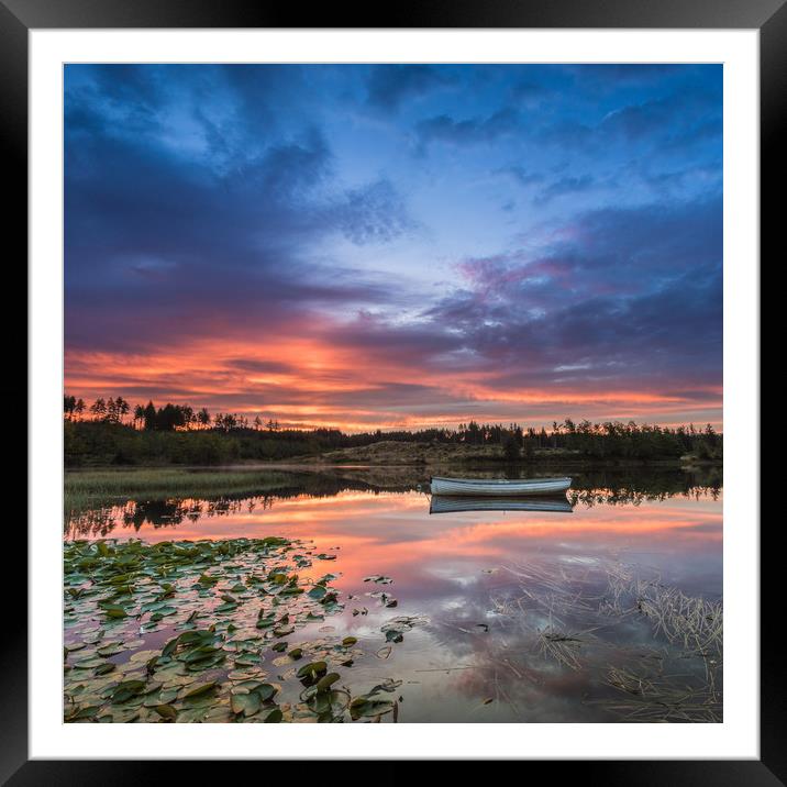 Serene Sunrise at Loch Rusky Framed Mounted Print by George Robertson