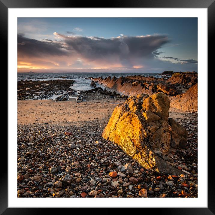 Golden Rock at St Monans Framed Mounted Print by George Robertson