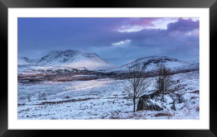 Rannoch Moor in Winter Framed Mounted Print by George Robertson