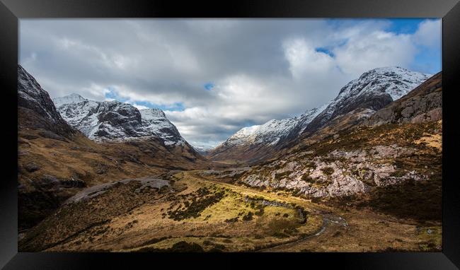 The Old military road in Glencoe Framed Print by George Robertson
