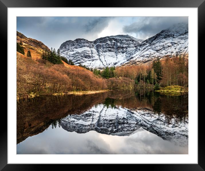 Winter at Torren Lochan, Glencoe    Framed Mounted Print by George Robertson