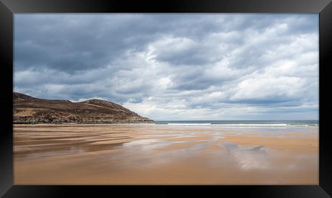 Torrisdale Bay and sandy beach Framed Print by George Robertson
