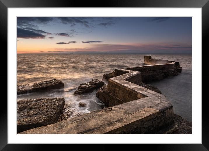 The Blocks at St Monans In Fife Framed Mounted Print by George Robertson