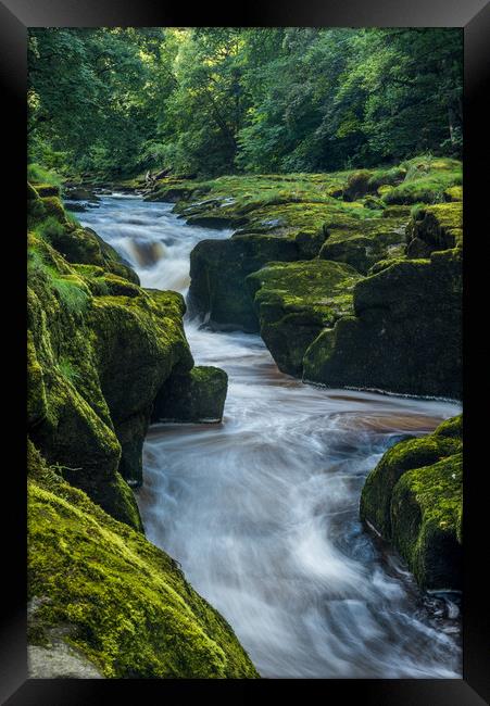 The Strid on River Wharfe Framed Print by George Robertson
