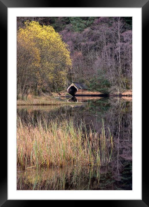 Old Boathouse on Loch Chon, Scotland Framed Mounted Print by George Robertson