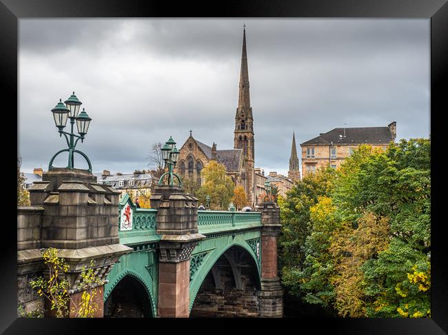 Kelvin Bridge Glasgow, with the famous Lansdowne C Framed Print by George Robertson
