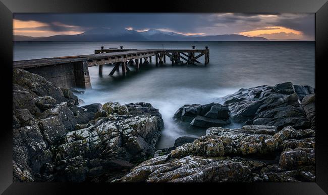 Portencross Pier Framed Print by George Robertson