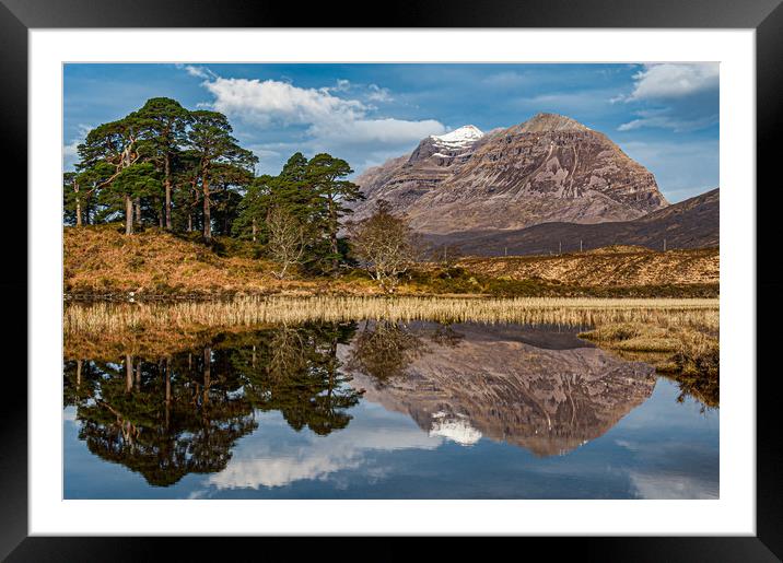 Liathach across Loch Clair Framed Mounted Print by George Robertson