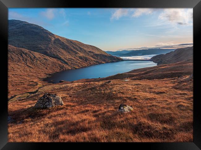 Cruachan Reservoir above Loch Awe in Scottish High Framed Print by George Robertson