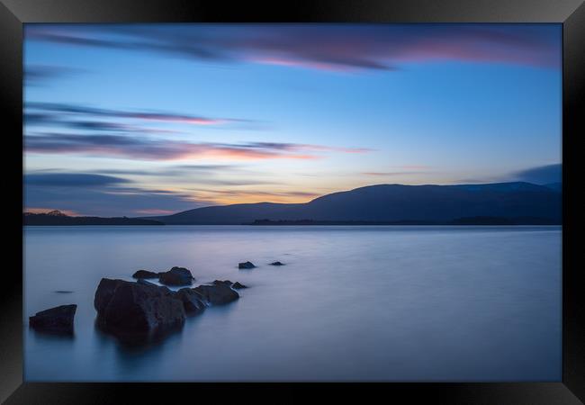Sunset at Milarrochy Bay on Loch Lomond Framed Print by George Robertson
