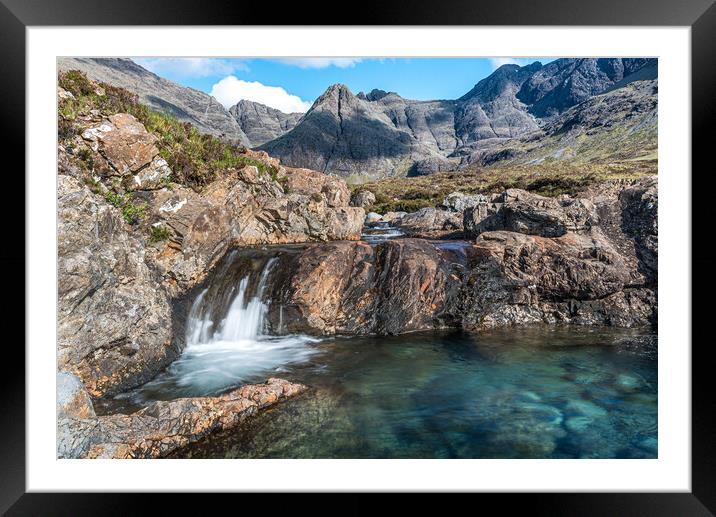 The Fairy Pools in Glen Brittle Framed Mounted Print by George Robertson