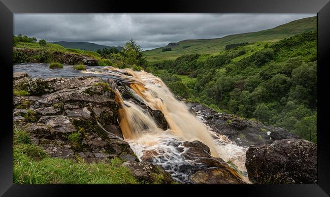 Loup of Fintry waterfalls Framed Print by George Robertson