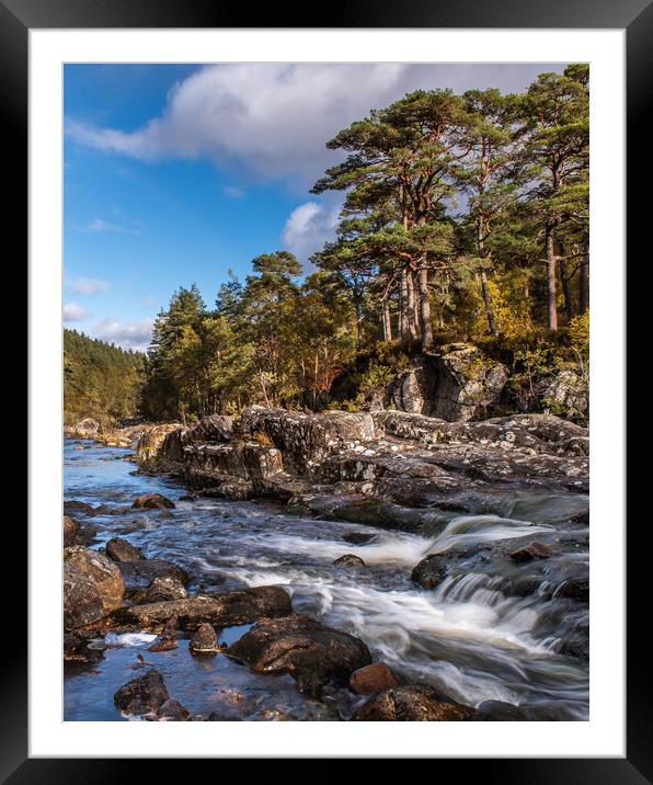 The River Affric in Scottish Highlands Framed Mounted Print by George Robertson