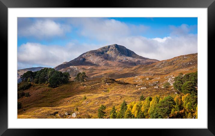 The slopes of Sgurr na Lapich in autumn Framed Mounted Print by George Robertson