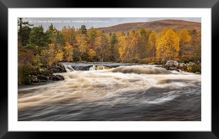 Autumn colours in Glen Affric Framed Mounted Print by George Robertson