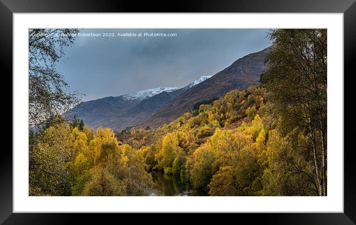 Autumn in Glen Affric Framed Mounted Print by George Robertson