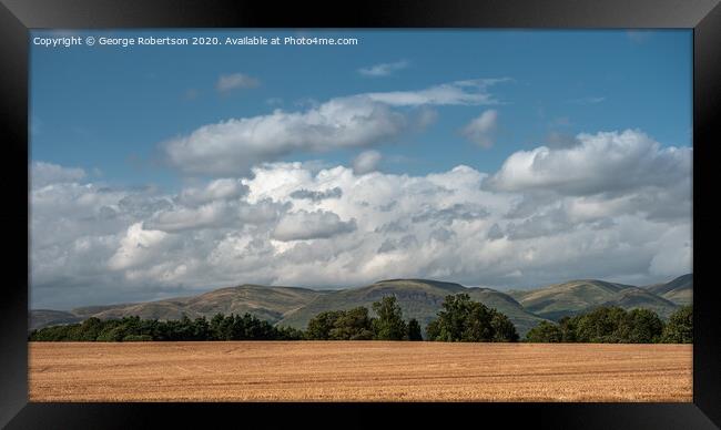 Lush farm lands in the Forth Valley Framed Print by George Robertson
