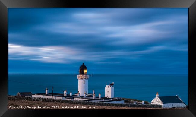 Dunnet Head Lighthouse, Scotland Framed Print by George Robertson