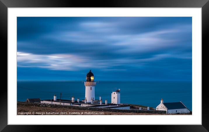 Dunnet Head Lighthouse, Scotland Framed Mounted Print by George Robertson