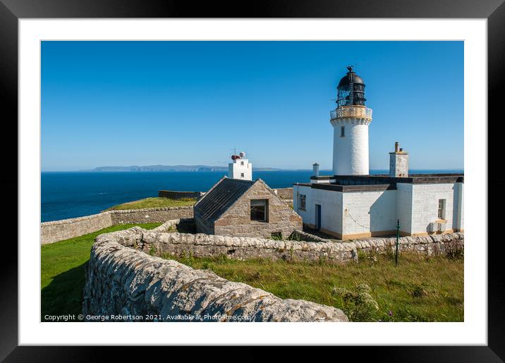 The Lighthouse at Dunnet Head Framed Mounted Print by George Robertson
