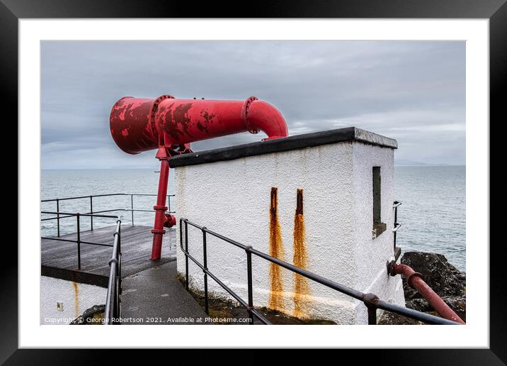 Fog Horn at Ardnamurchan Lighthouse Framed Mounted Print by George Robertson