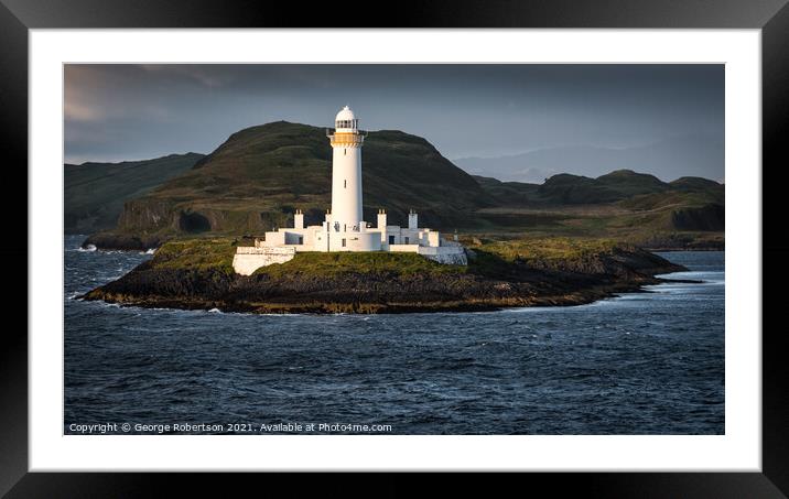 Eilean Musdile Lighthouse Framed Mounted Print by George Robertson