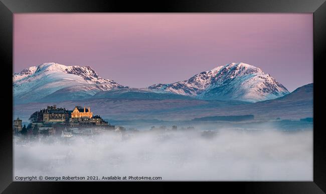 Winter sunrise at Stirling Castle, Scotland Framed Print by George Robertson
