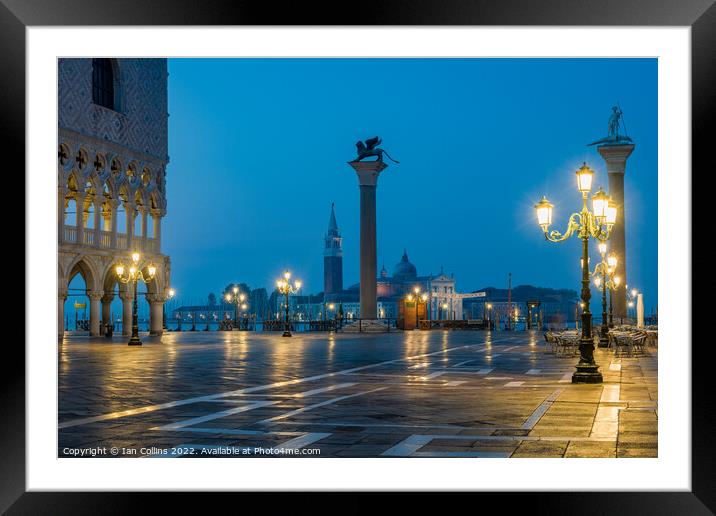 Dawn, Piazza San Marco, Venice Framed Mounted Print by Ian Collins