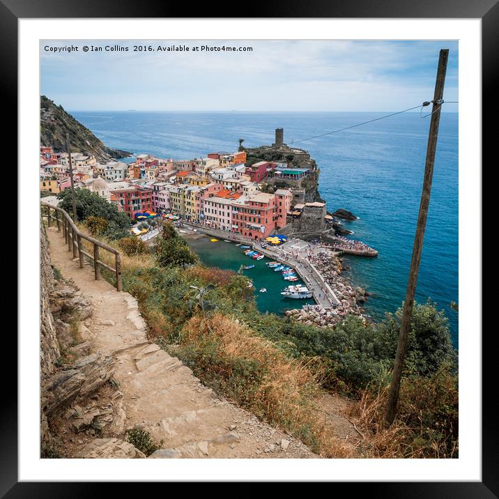 The Path to Vernazza Framed Mounted Print by Ian Collins