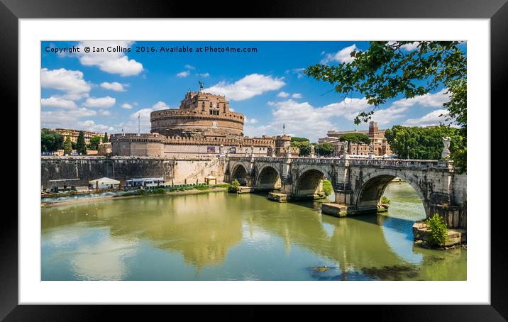 Castel Sant'Angelo in the Summer Sun Framed Mounted Print by Ian Collins