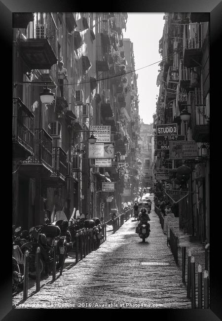 Naples Side Street Framed Print by Ian Collins