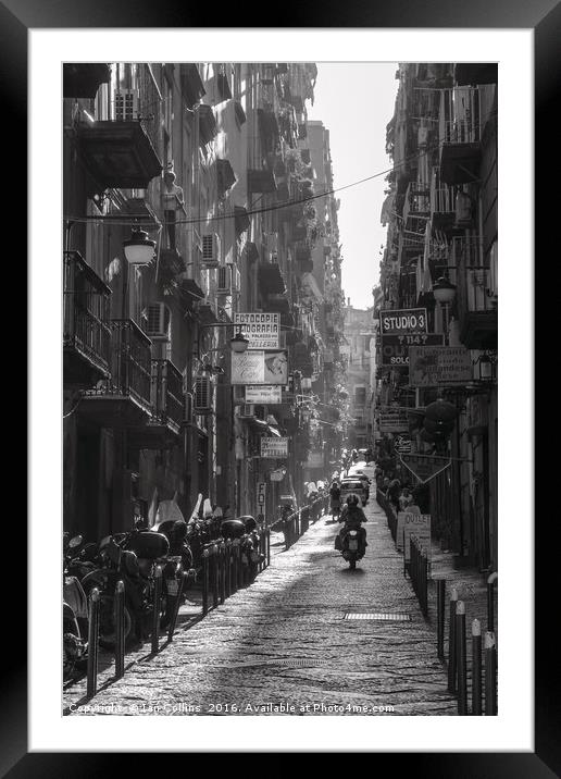 Naples Side Street Framed Mounted Print by Ian Collins