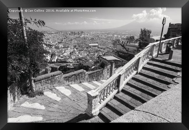 Path Down to the City Centre, Naples Framed Print by Ian Collins