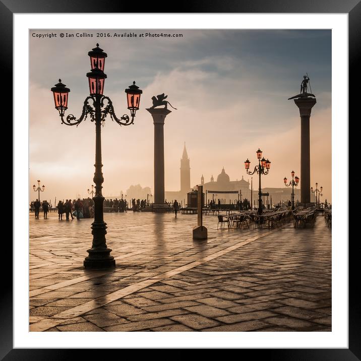 Early Morning Light in Venice Framed Mounted Print by Ian Collins