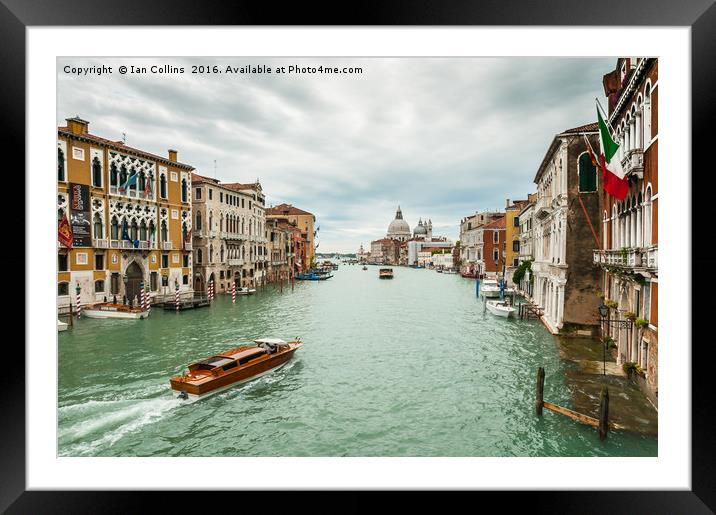 The View from Accamemia Bridge, Venice Framed Mounted Print by Ian Collins