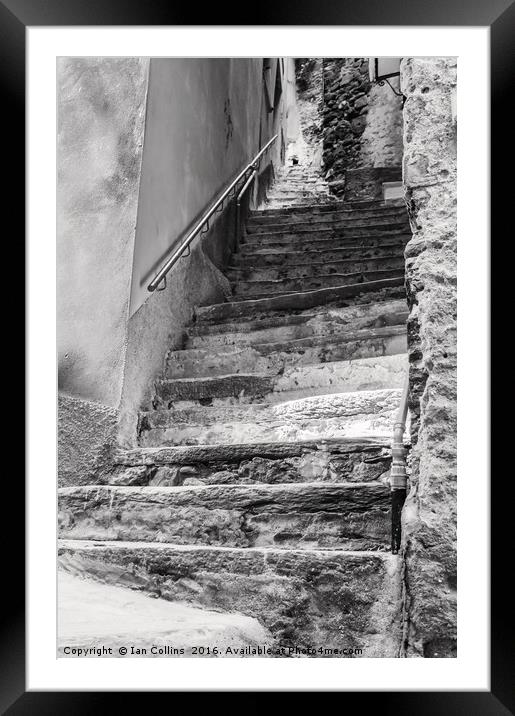 Steps in Vernazza, Italy Framed Mounted Print by Ian Collins