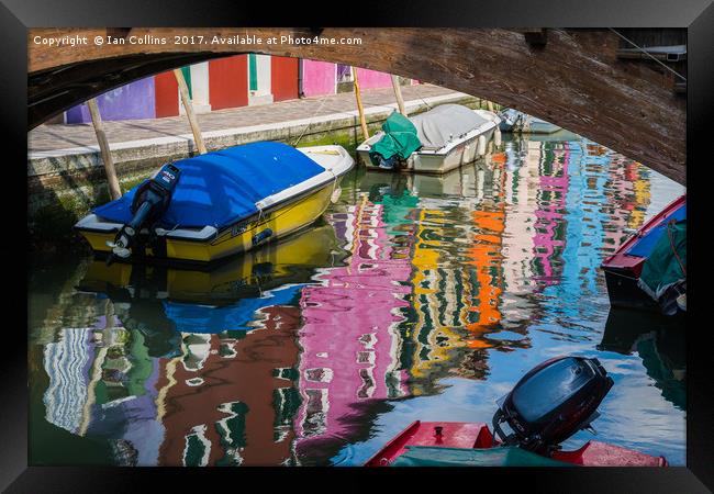 The Colours of Burano, Venice Framed Print by Ian Collins