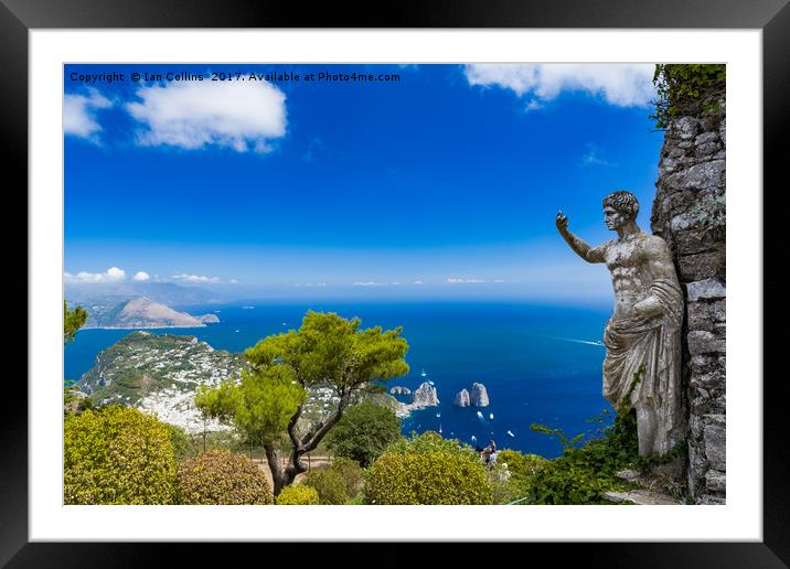 Monte Solaro, Capri Framed Mounted Print by Ian Collins