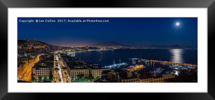 Naples Panorama Framed Mounted Print by Ian Collins